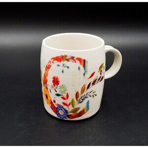 Starla M Halfmann Petal Palette Monogram "C" Coffee Mug For Anthropologie